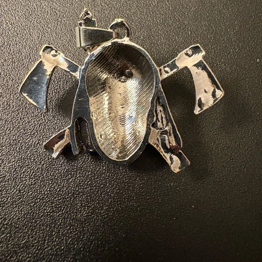 Silver Skull‎ Pendant Necklace